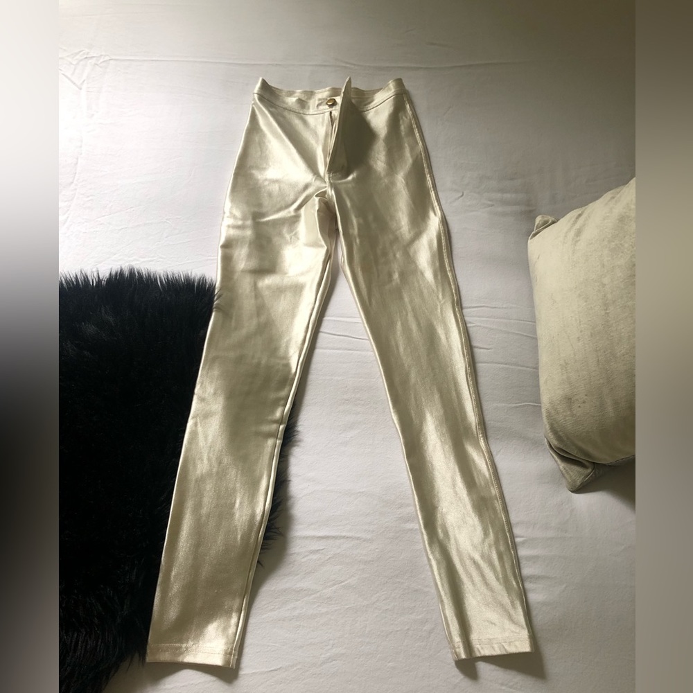Cream/White American Apparel Disco Pants